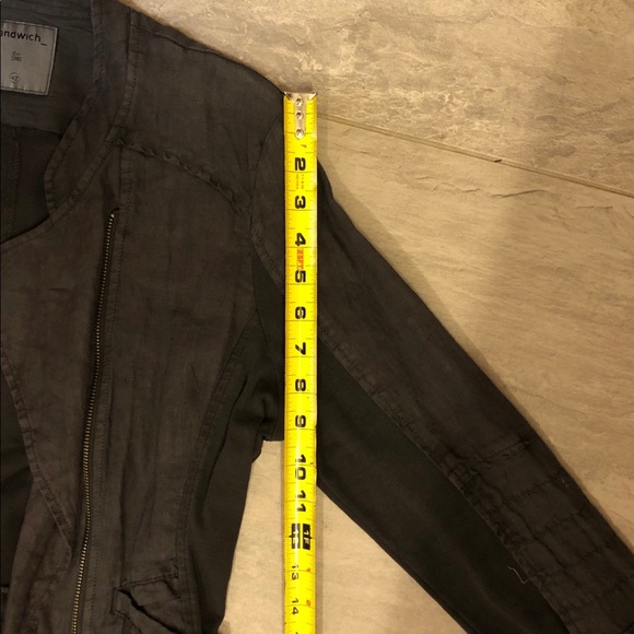 Sandwich Grey Linen Jacket - Picture 7 of 8